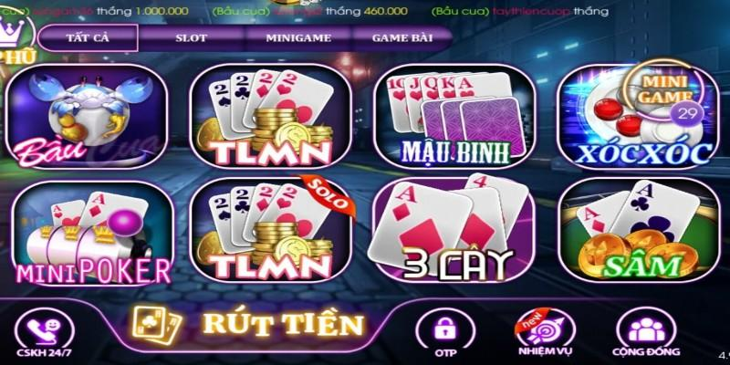 Đa dạng trò chơi hấp dẫn